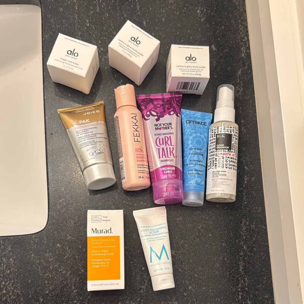 Hair & Skin care samples (10 items)